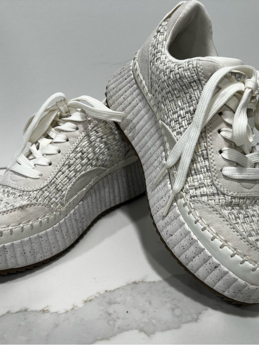 Universal Thread Cream Woven Platform Sneakers - Picture 7 of 7